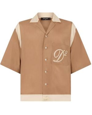 DSquared² Bowling Silk Shirt - Natural