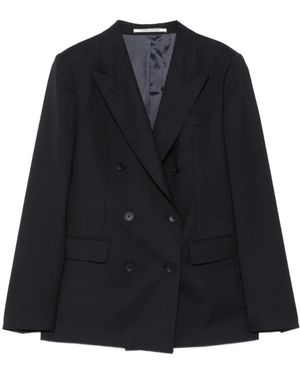 Tagliatore Wool Double-Breasted Jacket - Blue