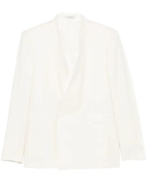 Tagliatore Alex Satin-Trim Blazer - White