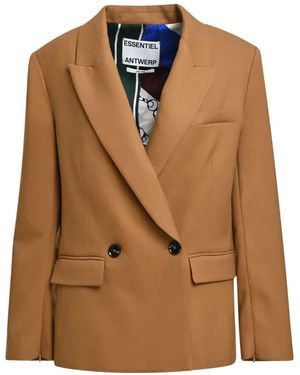 Essentiel Antwerp Kendra Double-Breasted Blazer - Brown