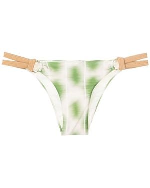 Lenny Niemeyer Abstract-Print Rope-Detail Bikini Bottoms - Natural