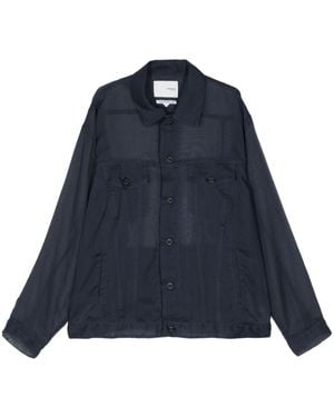 Yoshio Kubo Organdy Semi-sheer Shirt Jacket - Blue