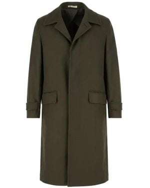 Corneliani Concealed-Front Flap-Pocket Coat - Green