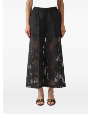 MEIMEIJ Cropped Trousers - Black