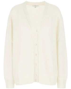 Malo V-Neck Cashmere Cardigan - White