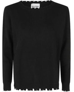 Kujten Mela Distressed-Effect Jumper - Black
