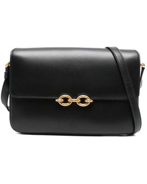 Saint Laurent Bandolera De Piel - Negro