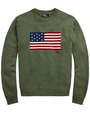 Polo Ralph Lauren Pullover Mit Flaggenstickerei - Grün