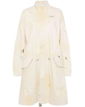 Helmut Lang Mantel Mit Spray-Effekt - Natur