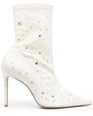 Stuart Weitzman Crystal-Embellished 110Mm Boots - White