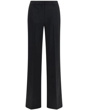 True Royal Linda Wide-Leg Merino Wool Trousers - Black