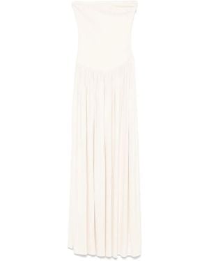 AYA MUSE Strapless Midi Dress - White