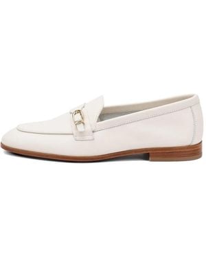 Frau Buckle-Detail Loafers - White