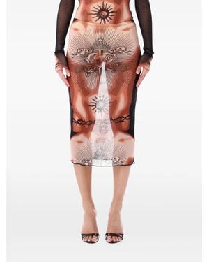 Jean Paul Gaultier Re-Edition – The Safe Sex Tattoo Skirt - Natural