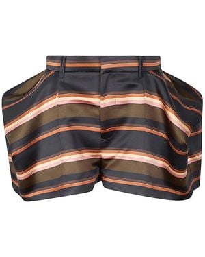 Sacai Horizontal-Stripe Shorts - Black