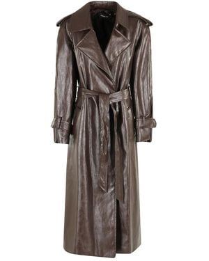 FEDERICA TOSI Belted Trench Coat - Brown