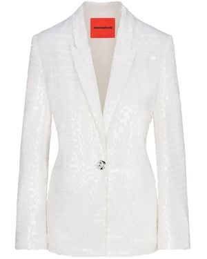Simon Miller Lennox Sequin-Embellished Blazer - White