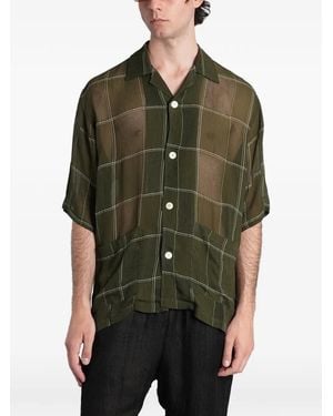 Needles Check-Print Shirt - Green