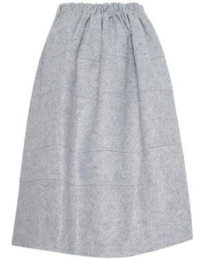 Tao Comme Des Garçons A-Linien-Midirock Aus Cord Im Patchwork-Look - Grau