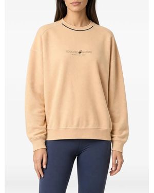 Brunello Cucinelli Sweat À Logo Imprimé Et Épaules Tombantes - Bleu