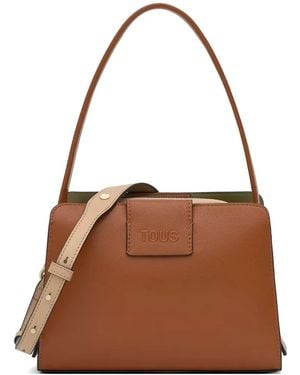 Tous Small Kaos Icon Embossed Shoulder Bag - Brown