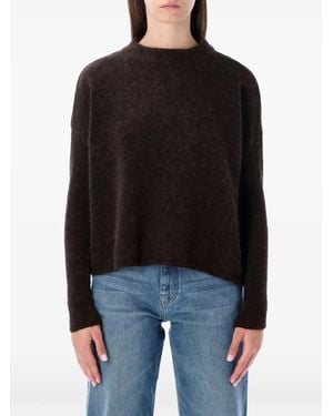 Sessun Brushed Crew-Neck Sweater - Black