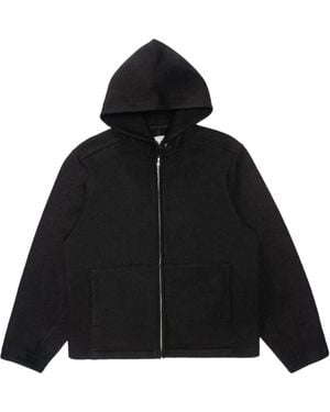 Lady White Co. Zip Wool Hoodie - Black