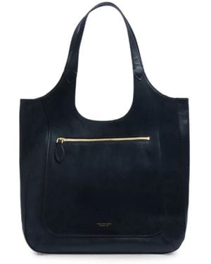 The Bridge Leather Shoulder Bag - Blue