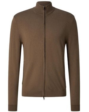 Bogner Oscar Zip-Up Cardigan - Brown