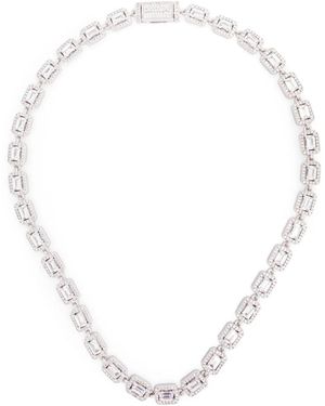 DARKAI Tennis Baguette Halsketting - Wit