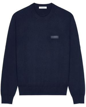 Givenchy Pullover Aus Wolle Mit Paris-Ripsband - Blau