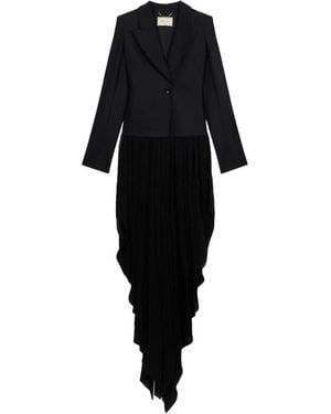 Blumarine Single-Breasted Asymmetric-Hem Blazer - Black