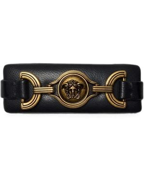 Versace Leather Hair Clip - Black