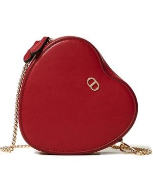 Twinset Heart-Shaped Chain-Strap Bag - Red