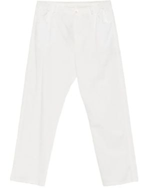 Private 0204 Elasticated-Waist Pants - White