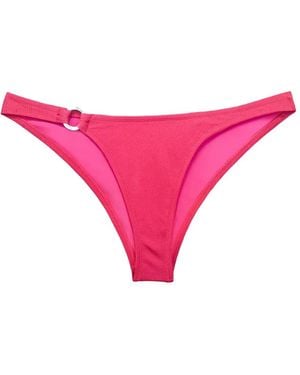 Fleur du Mal Seduce Ring-Detail Bikini Bottoms - Pink