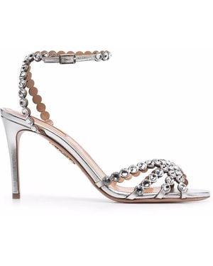 Aquazzura Tequila Sandals 85Mm - Metallic