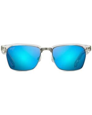 Maui Jim Kawika Clubmaster-Frame Sunglasses - Blue