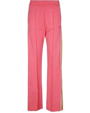MSGM Pantalones de chándal con rayas - Rosa