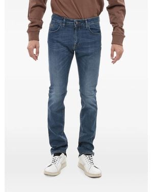 Corneliani Straight-Leg-Jeans Mit Logo-Patch - Blau