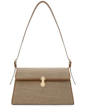 SAVETTE Symmetry Leather-Trim Shoulder Bag - White