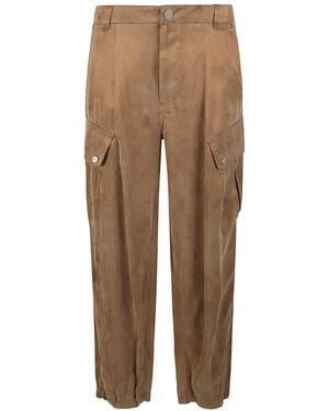 Pinko Faded Cargo Trousers - Natural