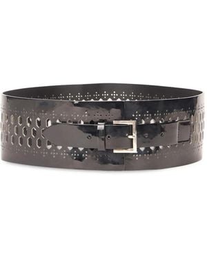 Alberta Ferretti Perforated Belt - Grey