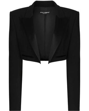Dolce & Gabbana Giacca Doppiopetto Crop - Nero