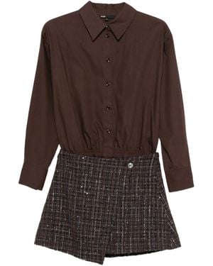 Maje Asymmetrisches Minikleid - Braun