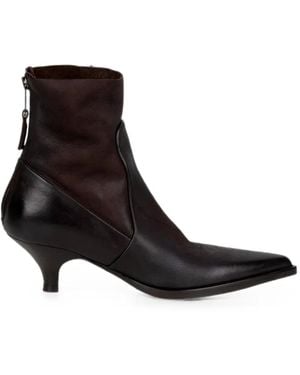 Elena Iachi Thais Pointed-Toe Zip-Fastening Ankle Boots - Black