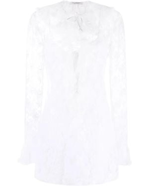 Philosophy Di Lorenzo Serafini Ruffled Lace Minidress - White
