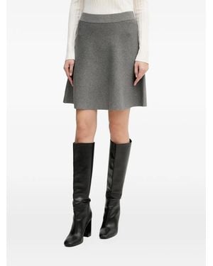 Benetton A-Line Mini Skirt - Grey