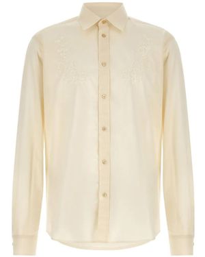 Valentino Garavani Floral-Embroidered Cotton Shirt - White