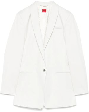 HUGO Lurex-Detailing Blazer - White